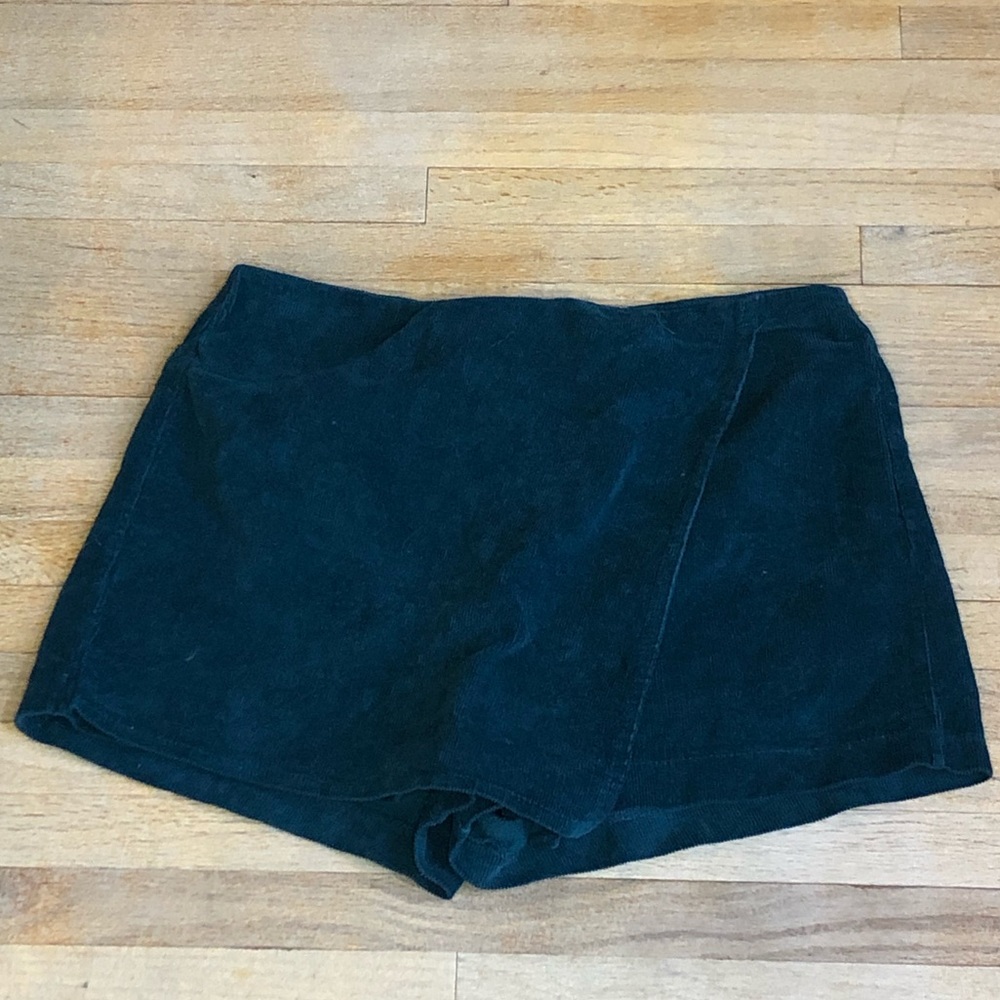 Subdued teal corduroy mini